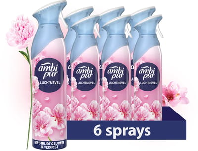 Ambi Pur / Febreze Air Effects Luchtverfrisser Spray Vleugje Bloesem - 6 x 185 ml