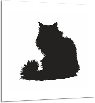 TMK ArtDeko - Glaskeukenpaneel - 60x65 cm - Kat - Veelkleurig