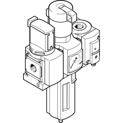 Festo Luchtverzorgingsunit G1/4'' 0.5-7bar 1750l/min 40µm - 8042667 - P2WEN