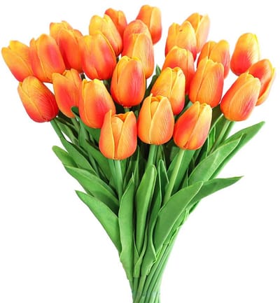 Dailygoods- Kunstmatige Tulpen 30 Stuks - Nep Tulpen Boeket - Decoratie - Real Touch Bloemen - Cadeau - Perfect voor Bruiloften