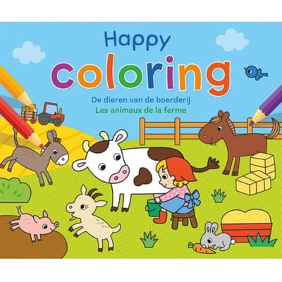 Happy Coloring - De Dieren Van De Boerderij / Happy Coloring - Les Animaux De La Ferme - ZNU