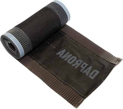 Nokband aluminium - Dakrandafdichting rol - Dak ventilatie en afdichting - Hoge weerbestendigheid - 330mm x 5m - Bruin