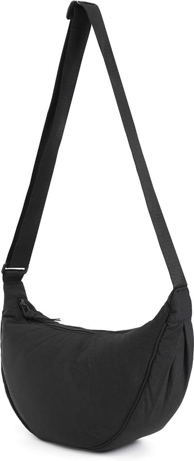 Trendy Schoudertas Hobo Crossbody Tas voor Dames en Heren - Compacte Sling Tas met Verstelbare Riem