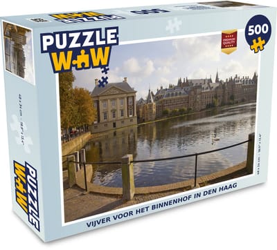 Puzzel Vijver voor het Binnenhof in Den Haag - Legpuzzel - Puzzel 500 stukjes