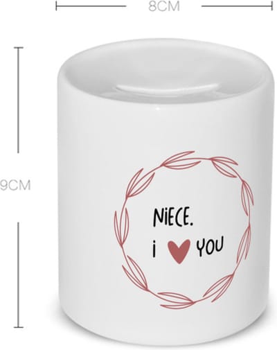 Akyol - niece i love you Spaarpot - Nicht - de liefste nicht - verjaardagscadeau - verjaardag - cadeau - cadeautje voor nicht - nicht artikelen - kado - geschenk - gift - spaarpot