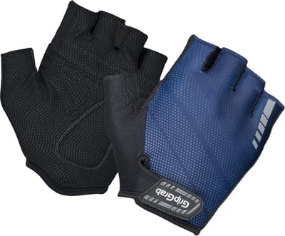 GripGrab - Rouleur Padded Korte Vinger Zomer Fietshandschoenen Wielrenhandschoenen met Padding - Navy Blauw - Unisex - Maat S