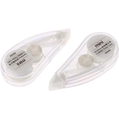 2 Pièces Ruban Correcteur Mini Rouleau Blanc Effaceur Scolaire Lieu de Travail Matériel d'Écriture Haute Qualité Construction Durable Utilisation Quotidienne Pratique white