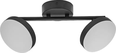 LEDVANCE Decor Spot Moon Lamp zwart, 2 verstelbare lampkoppen, 10.5 W, 560 lm, 3000 K, metalen behuizing, functioneel en minimalistisch ontwerp, eenvoudige montage, LED niet vervangbaar