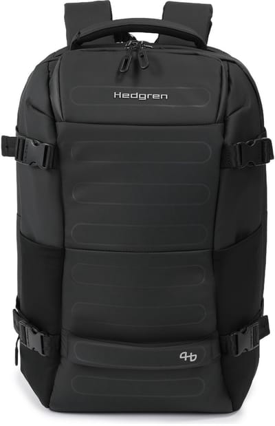 Hedgren Comby Performance Trip M Handbagage Rugzak - Uitbreidbaar - met 15.6 laptopvak - met RFID bescherming - zwart