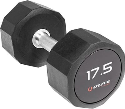 Olive Pro-style 17.5kg Dumbbell Zwart 17.5 kg