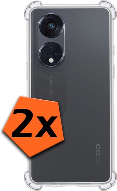 Hoes - 2 Stuks - Geschikt voor OPPO Reno 8T 4G - Sterk & Shockproof - Siliconen Case - Back Cover - Telefoon Hoesje Shock Proof - Transparant