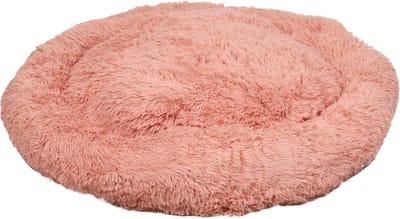 Flamingo Mand "Krems" – Rond – Oudroze – 90 x 65 x 18 cm – Comfortabele Mand voor Middelgrote Honden zoals Beagle, Cocker Spaniel en Shiba Inu
