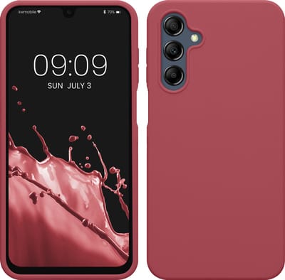 kwmobile telefoonhoesje geschikt voor Samsung Galaxy A16 5G - Hoesje met siliconen coating - Smartphone case in donkerroze