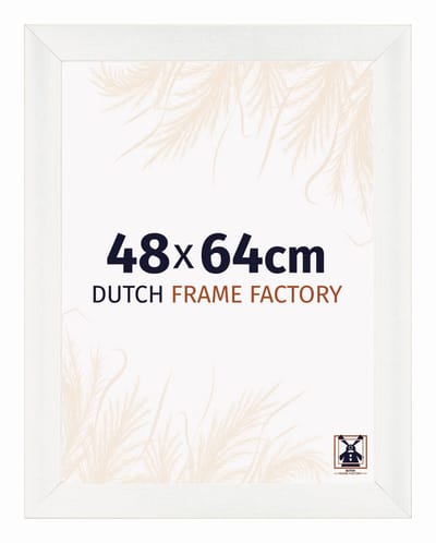 Fotolijst 48x64 cm - MDF - Wit Geveegd - Praag
