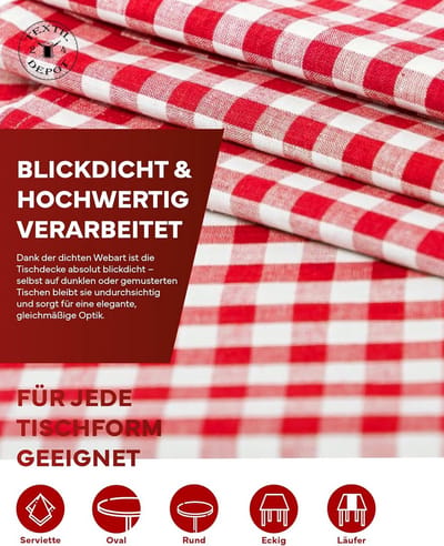 Tafelkleden Katoen Geruit Landelijk Stijl - Verschillende Kleuren en Afmetingen
