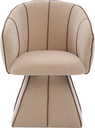 Kameelbruine chenille draaistoel - Fauteuil - 360 graden draaibaar - Ergonomisch - 150 kg - Slaapkamer en woonkamer - 56x54x74,5cm - Kameelbruin