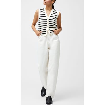 French Connection Dallas Denim Barrel Leg Jean Summer Ecru Size: 14 | Wide-Leg & Flared Pants Outlet | Dames | Wit