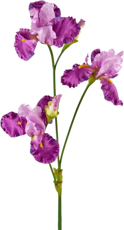 Easyplants | Kunstbloem Iris 102 cm paars | Zijde | Nepbloemen | paars | Onderhoudsvrij | Kant-en-klaar