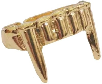 Dailygoods- Vampier Tanden Ring - Verstelbaar - Hypoallergeen - Sieraden voor Volwassenen - Halloween Accessoire - Elegante Ontwerpen