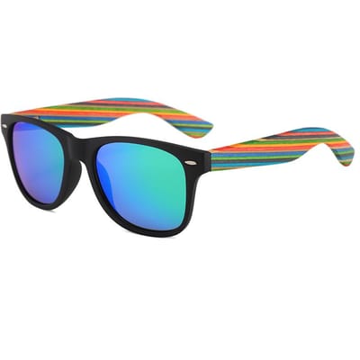 Kleurrijke Vierkante Zonnebril Buiten Reizen Feest Man Vrouw Bril Vrouwen Mannen Vintage Stijlvolle Luxe Zonnebril UV400 blue