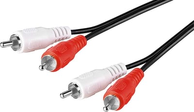Pro RCA Stereo Cable - Black - 5m