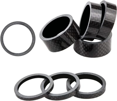 8-delige set aluminium spacers voor fiets stuur en headset, 1mm tot 20mm, lichtgewicht en duurzaam