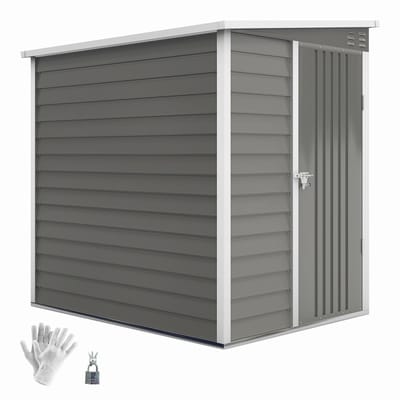 Outsunny tuinschuur - afsluitbare deur - ventilatiesleuven - grijs