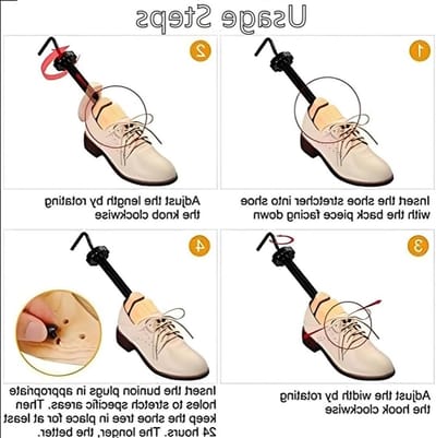Schoenspanner voor heren en dames, verstelbare schoenbreedte en -lengte met houten constructie en 4 drukverlagende pads voor optimaal comfort