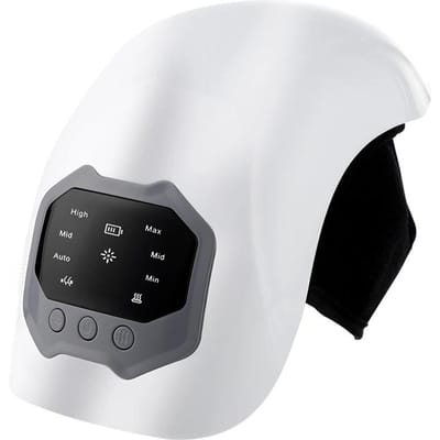 Draadloos Elektrisch Verwarmings Knie Massage Pad Rood Licht Airbag Wrap Knie Massager Warm Kompres Hoge Vibratie Ontspannende Massage wit