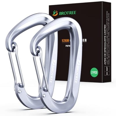 Supersterke Aluminium Karabijnhaken voor Hangmat, Kamperen, Wandelen en Rugzak (2 of 4 pakketten)