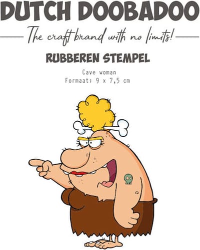 DDBD Rubber stempel Cave woman