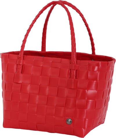 Handed By - Duurzame handgevlochten boodschappentas - Shopper - Weekendtas - Strandtas - Sporttas - Paris - felrood - pepper red