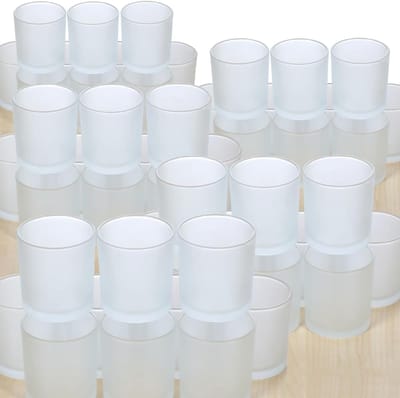 Set van 50 Matte Glas Theelichthouders voor Sfeervolle Verlichting
