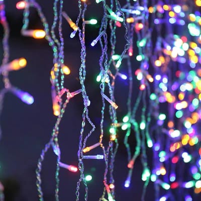 3M LED String Lights 220V 140LED IP44, 8 standen - transparante kabel, VEELKLEURIG - RGB - Kunststof - Wit - MultiCouleur - 140 LED - SILUMEN