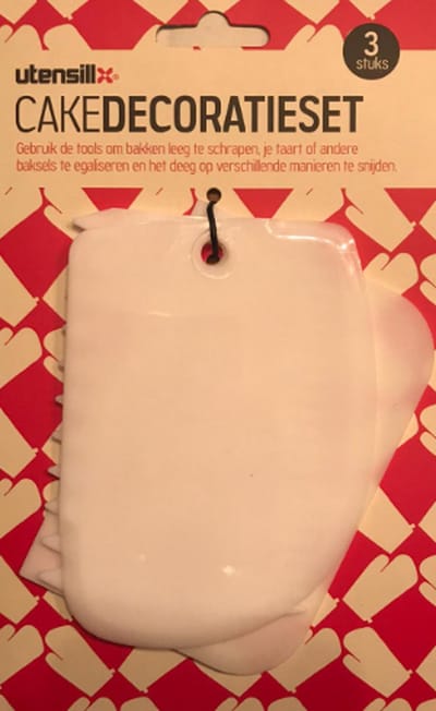 Utensill - Cake decoratieset - Schrapen, egaliseren en snijden -3 stuks