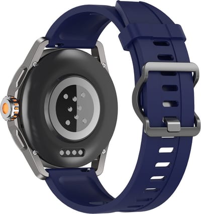 Siliconen bandje - geschikt voor Xiaomi Mi Watch / Watch 2 (PRO) / Watch S1 / Watch S1 Pro / Watch S2 / Watch S3 / Watch S4 / Watch S5 / Haylou / Redmi Watch 5 Active & Lite - donkerblauw