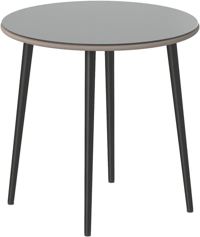 Ronde Tuintafel - Ronde balkontafel - Voor Buitengebruik - Voor balkon - Outdoor-eettafel - Terras tafel - Balkon - Grijs + Lichtbruin