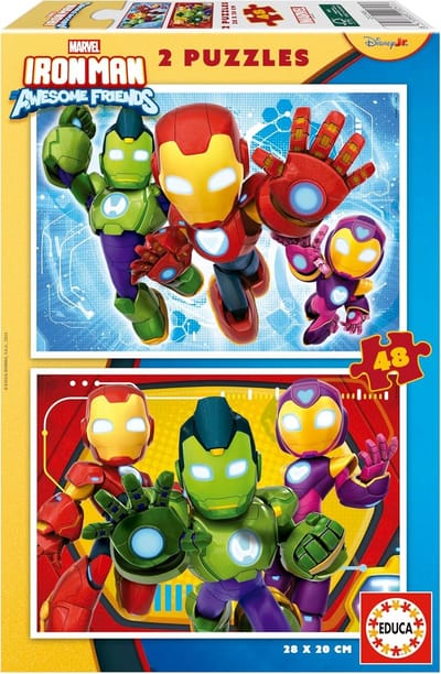 Kinderpuzzels 48 Stukjes - Dubbel Speelplezier - Kind Ontwikkeling - Grote Delen - 28x20 cm - Multicolor