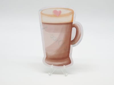 Liefdevolle Latte Sticker - Koffie met Liefde | Vera's Arts & Dice | Schattige Stickers - Handgemaakte Stickers | Journaling Bullet Journal Scrapbooking Leuke Laptop Telefoon | Loving Coffee