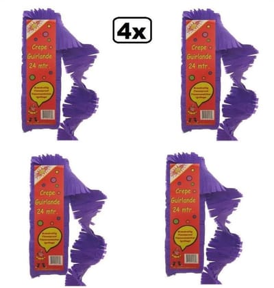 Crepe guirlande brandveilig paars 24 meter