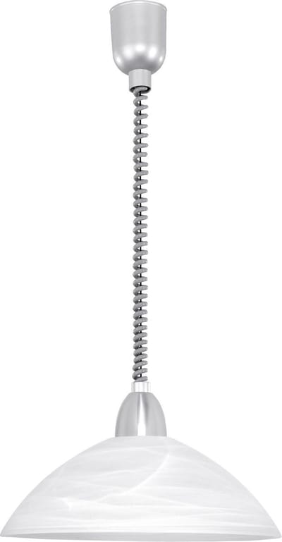 EGLO Lord 2 - Hanglamp - 1 Lichts - Ø360mm. - Zilver, Nikkel-Mat - Wit