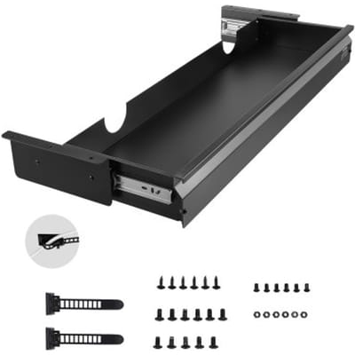 VEVOR Onderbureaulade 840x240x107mm, Onderbureaulade, Verborgen Bureau-opbergorganizer, Pennenlade onder de tafel voor zittende en staande werkplekken op kantoor en thuis