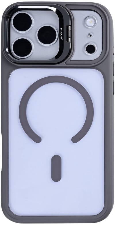Rixus Classic 03 Case With MagSafe For Apple iPhone 17 Pro Titanium Grey