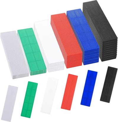 Afstandhouders Set - Onderlegplaten Beglazing - Precisie Monteren - Duurzaam Kunststof - 90 Stuks - Multicolor