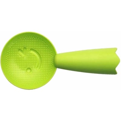 Rijstlepel Smiley Patroon Voorkom Plakken Staande Rijstkoker Spatel voor Thuisgebruik Groen yellow