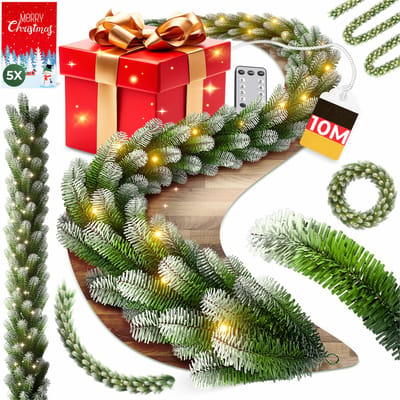 KESSER® Guirlande met verlichting - Kerstguirlande LED Kerstslinger Kerstversiering Kerstdecoratie