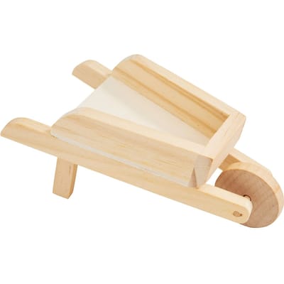 VBS Miniatuur houten kruiwagen