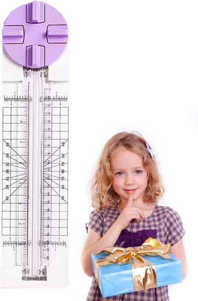 Papiersnijder 4-in-1 - Knutselbenodigdheden - Nauwkeurig Snijden - Kindveilige Hulp - 35.5 x 8.3 cm - Meerdere Kleuren