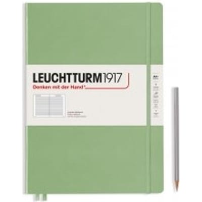Leuchtturm1917 notitieboek master slim a4+ gelinieerd sage groen