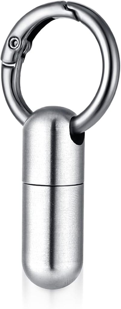 Waterdichte Sleutelhanger Pillendoos - Draagbare Medicijnorganizer voor Buiten, Camping en Reizen